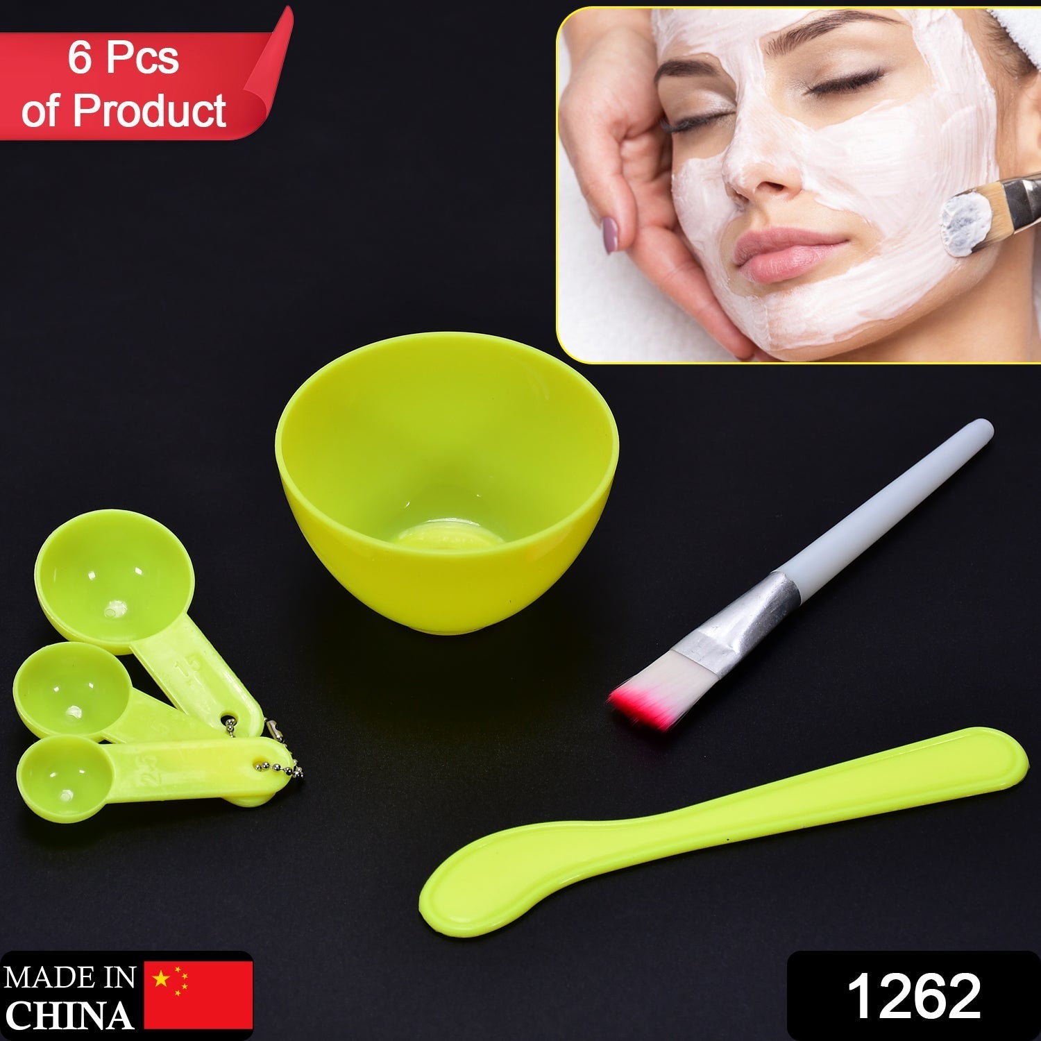 Set of 6 facial mask bowls, designed for girls Set of 6 facial mask bowls, designed for girls